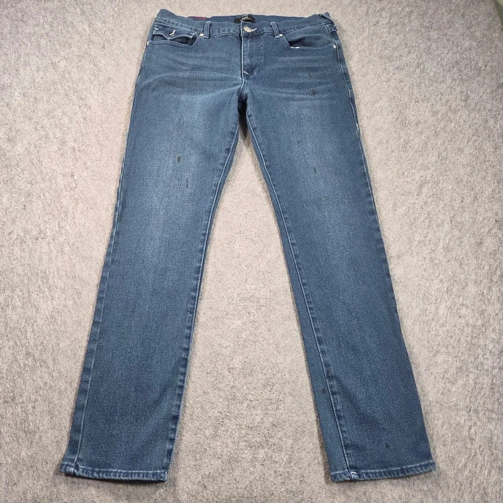 True Religion Rocco Jeans Mens 34 Relaxed Skinny Denim Flap Pocket 52549-00